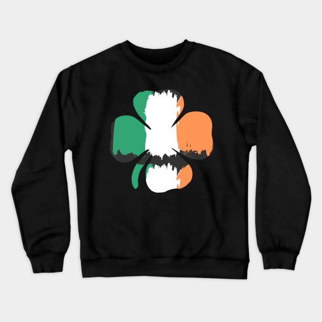 Laughing Shamrock, St Patricks Day, March 17th, Irish Sports Fan Crewneck Sweatshirt by Style Conscious